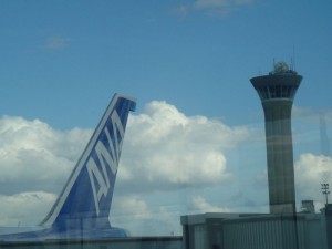 L\'avion ANA du vol Paris-Tokyo (photo Cécile F. Dubois)