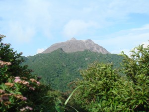 Vue sur le volcan à Unzen (Japon)