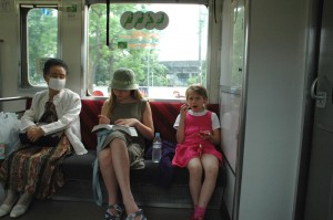A l\'intérieur du train pour Nikko